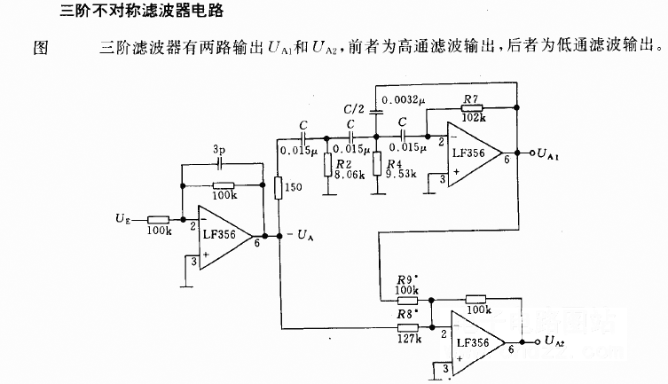 三阶不对称滤波器电路