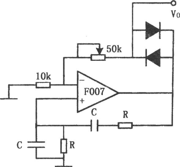 F007構(gòu)成的穩(wěn)定的正弦波振蕩器