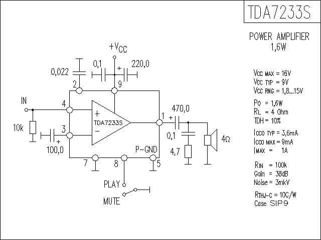 TDA7233S功放電路