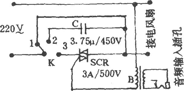 電風扇音樂控制轉(zhuǎn)速電路