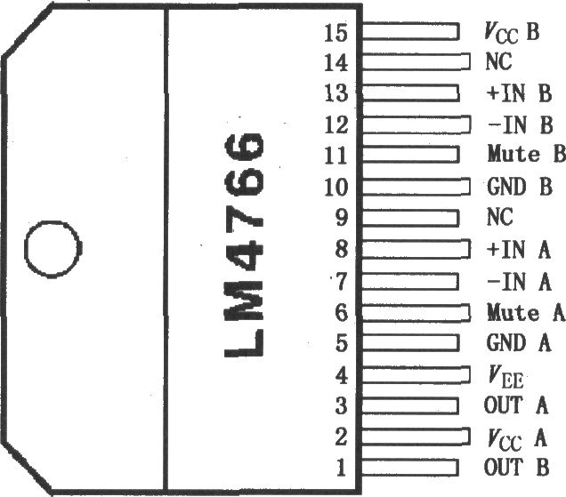 LM4766雙立體聲音頻功率放大器