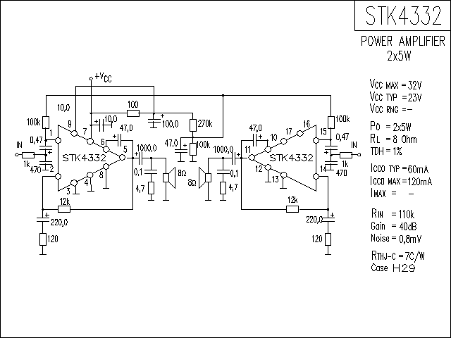 STK4332功放電路