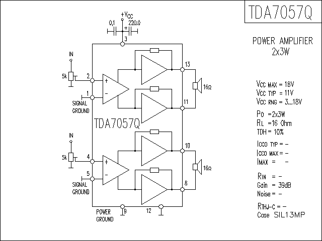 TDA7057Q功放电路