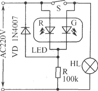 電源工作狀態指示電路