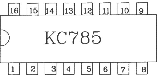 可控硅移相触发器KC785外电路连接图