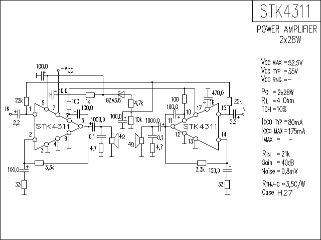 STK4311功放電路