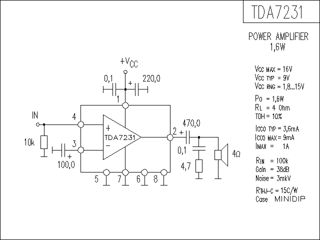 TDA7231功放電路