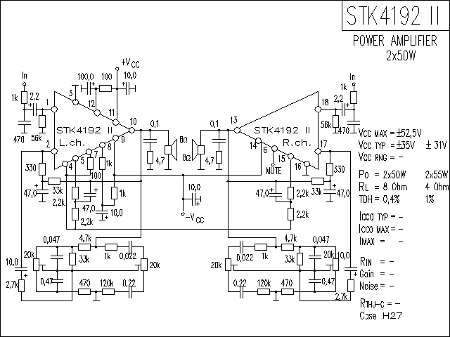 STK4192-2功放電路