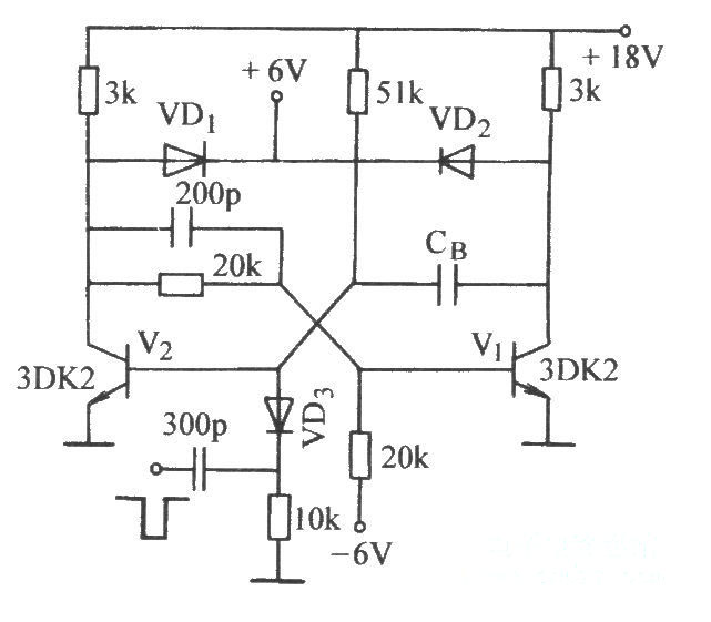 具有钳位的单稳态电路