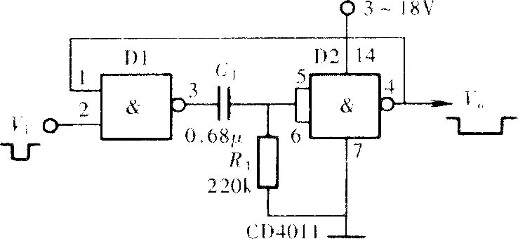 用門電路組成的單穩(wěn)態(tài)觸發(fā)器