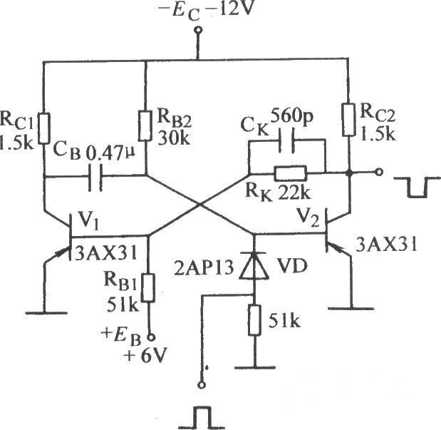 集基耦合单稳态电路