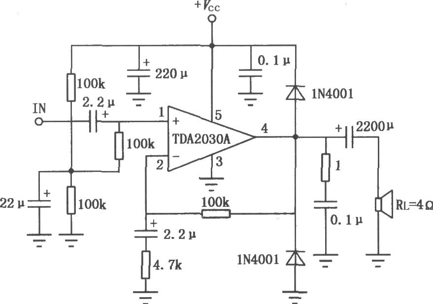 TDA2030A音頻功率放大電路