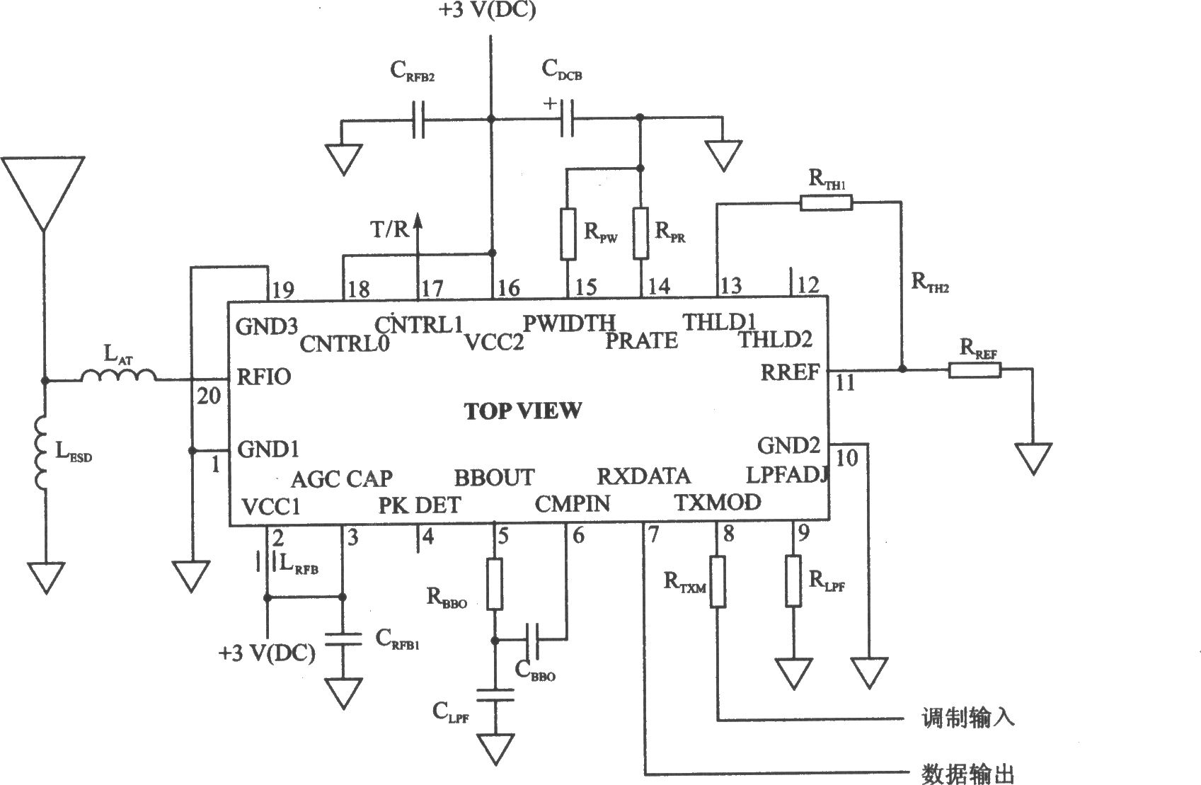 TRl000/TRl004 00K/ASK 916.50/914.00 MHz收發(fā)器