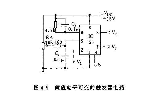555阀值电平可变的触发器电路