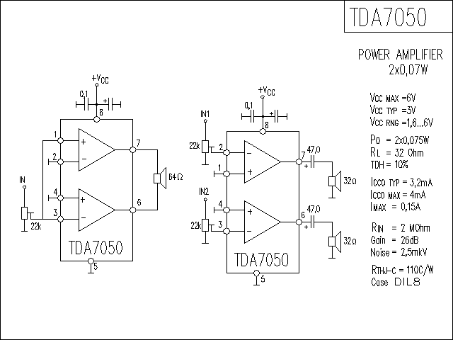 TDA7050功放電路