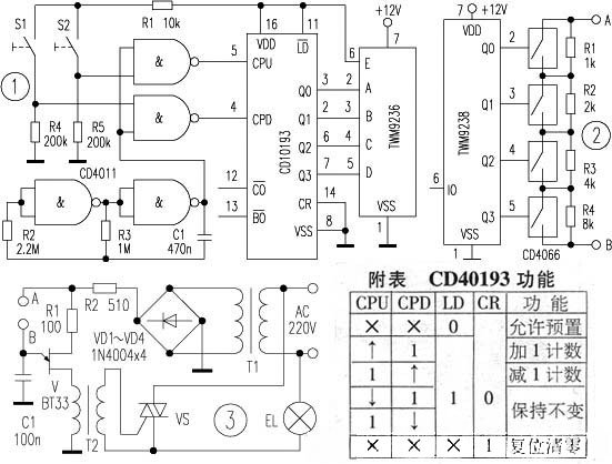 無線遙控加 ／ 減電阻網絡電路