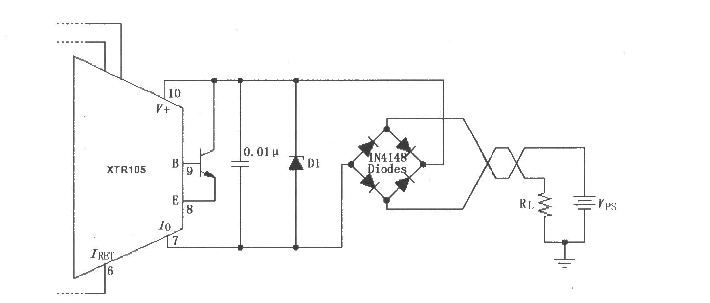 XTR105反向電壓和浪涌過電壓保護電路