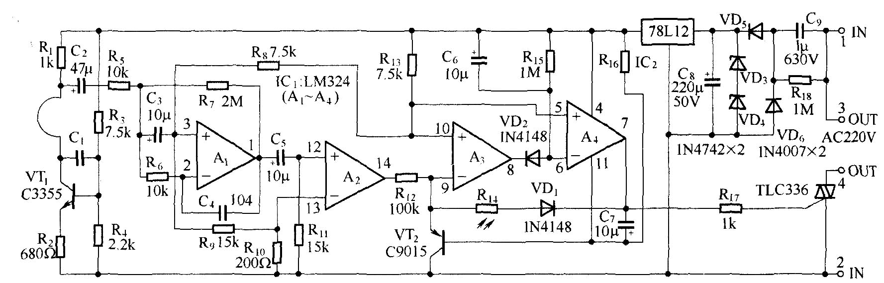 KL3型微波電子開關(guān)電路