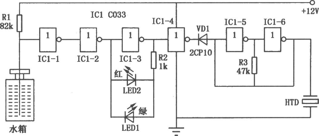 汽车水箱水位报警器-电路图-aet-中国科技核心期刊-最丰富的电子设计