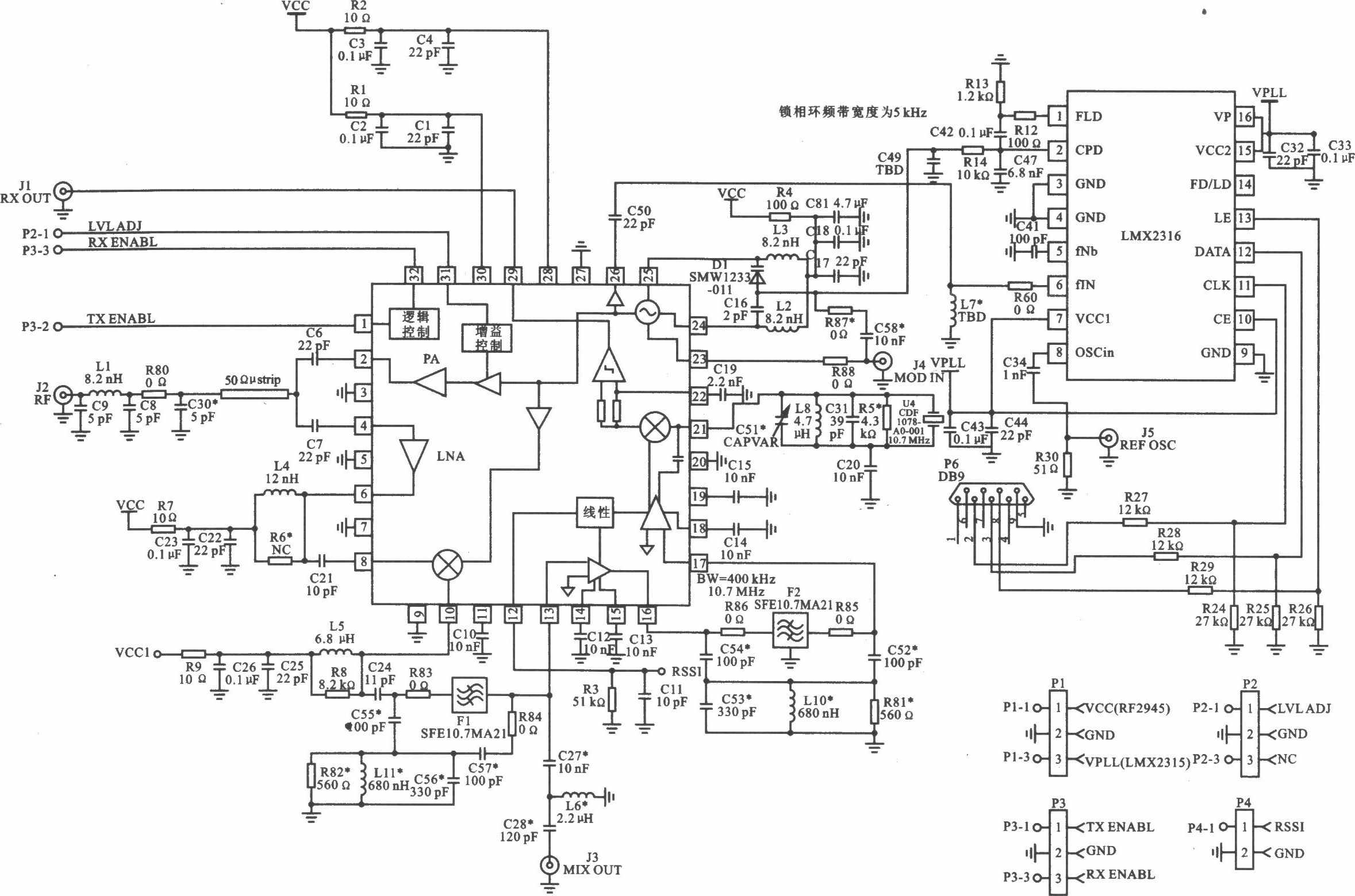 RF2915/RF2945 FSK/ASK/ OOK 915/868／433 MHz收發(fā)器