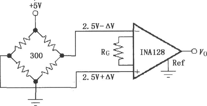 由INAl28构成的电阻电桥放大器