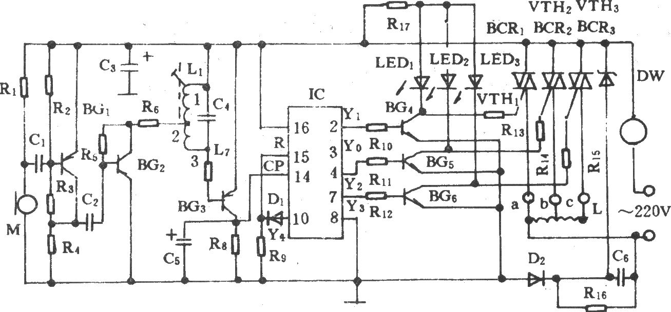 電風(fēng)扇聲控調(diào)速電路