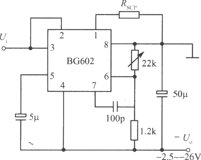 負輸出電壓集成穩壓電源之一(BG602)