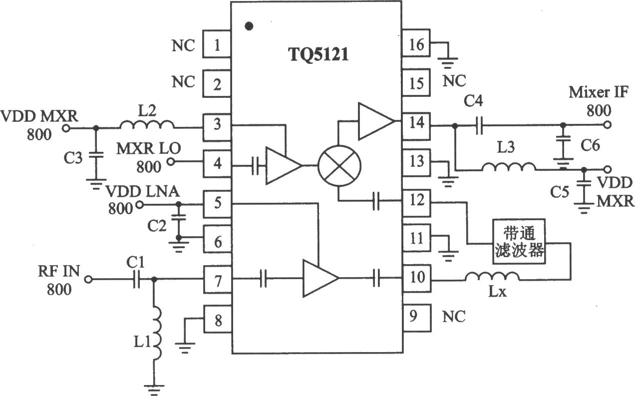 TQ5121 TDMA/AMPS 894～869 MHz接收器