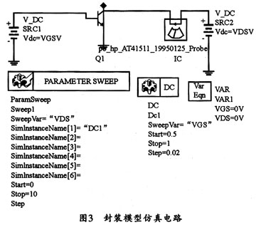 封裝模型仿真電路