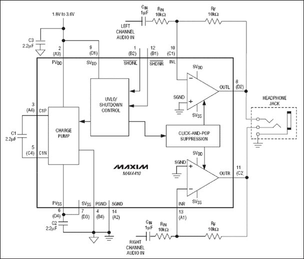 單電源供電耳機(jī)放大器