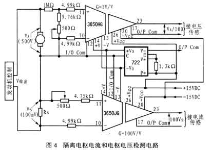 隔離電樞電流和電樞電壓檢測電路