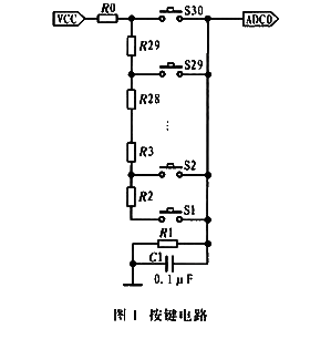 A/D轉(zhuǎn)換按鍵的具體硬件電路