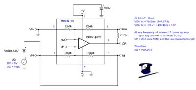INA152 Aol 测试电路概念