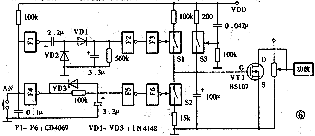 單按鈕音量控制器電路