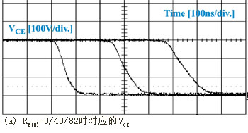 图6给出了采用这种新型栅极驱动技术来控制导通dv/dt的实验结果