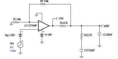 VREF/VIN AC 电路：输出引脚补偿