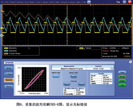 在示波器軟件上直接執(zhí)行B-H分析，瞬時查看電感器行為