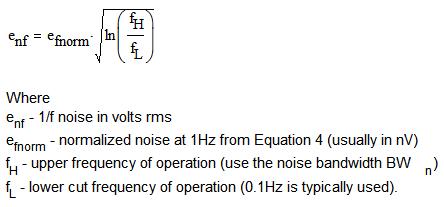 方程式 2.5：1/f 噪聲計(jì)算