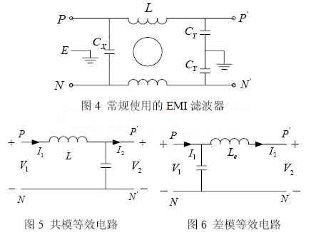 图4 常规使用的EMI滤波器