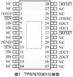 TPS767D301引脚排列图