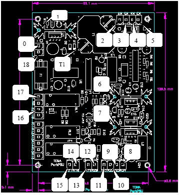 图4：DC/DC变换器PCB板和测试点设置。