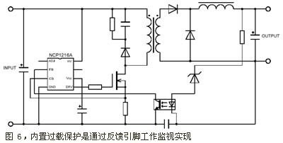 内置过载保护是通过反馈引脚工作监视实现