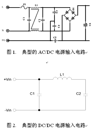 典型的AC/DC电源输入电路和DC/DC电源输入电路