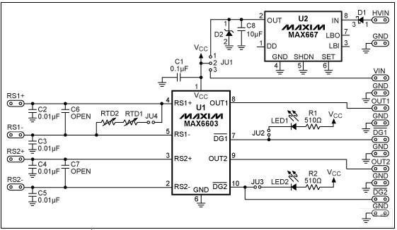 MAX6603EVKIT原理图