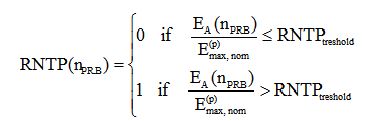 RNTP(n PRB)由下式確定