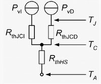  用于溫度計算的熱等效電路