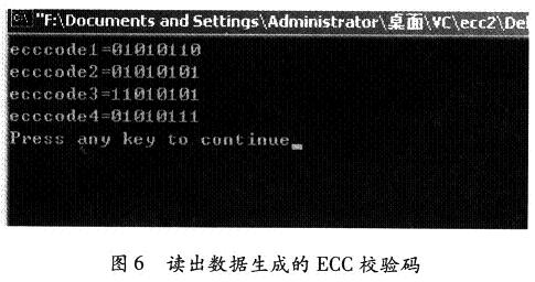 读出数据生成的ECC校验码