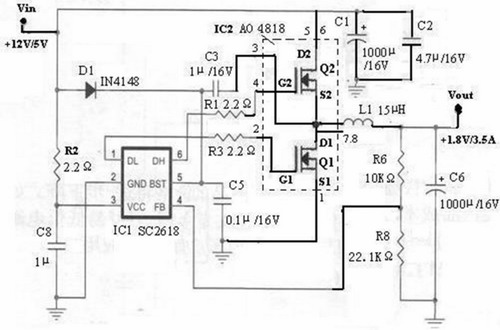 用SC2618和AO4812设计的机顶盒和液晶电视等消费电子产品所需支流开关电源图 