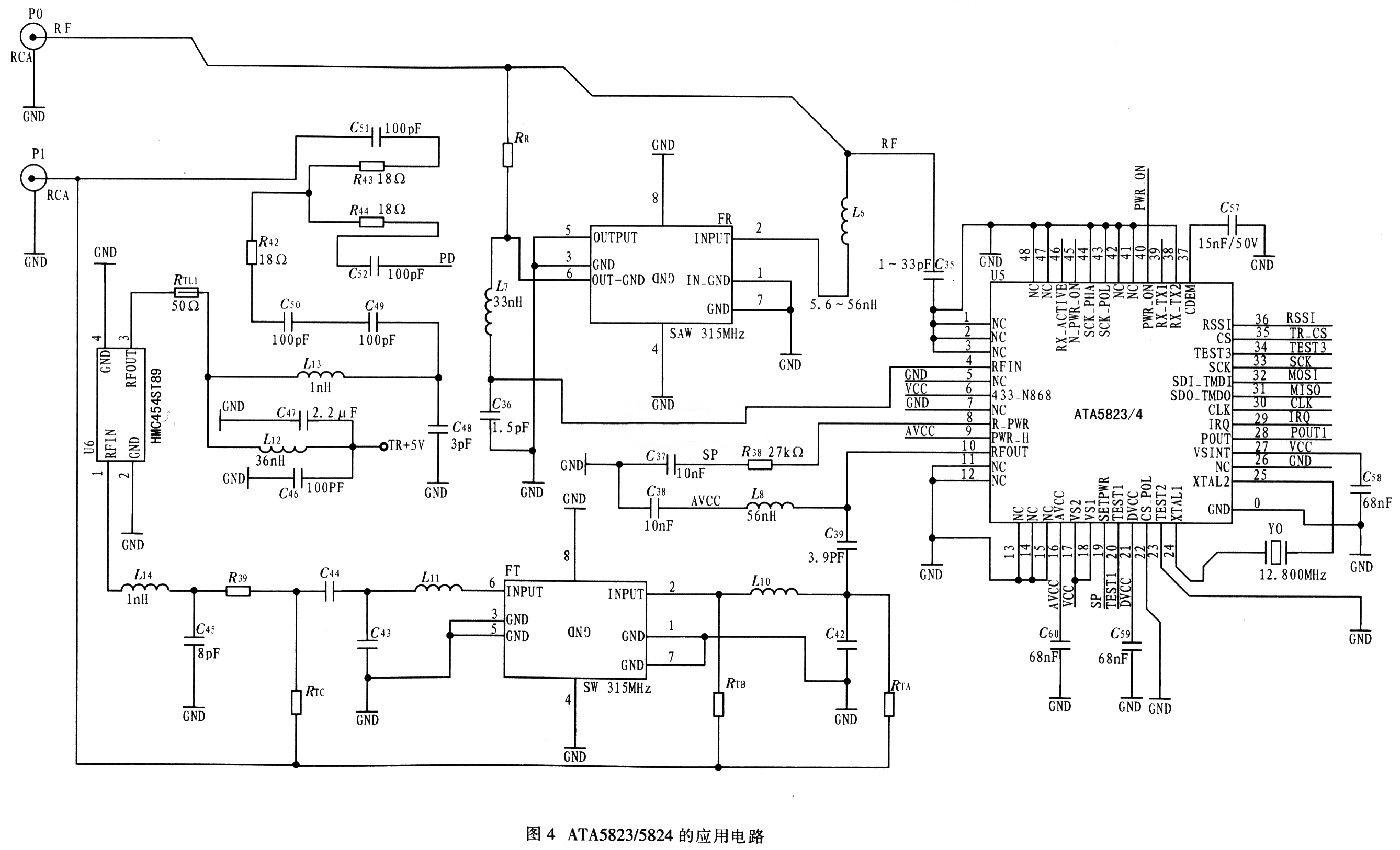 ata5823/5824及其在短距离无线通信中的应用