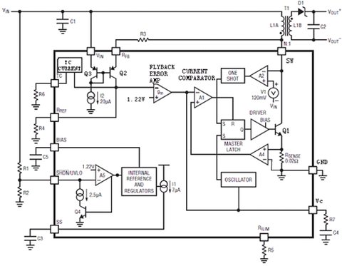 LT3573内部拓扑结构框图